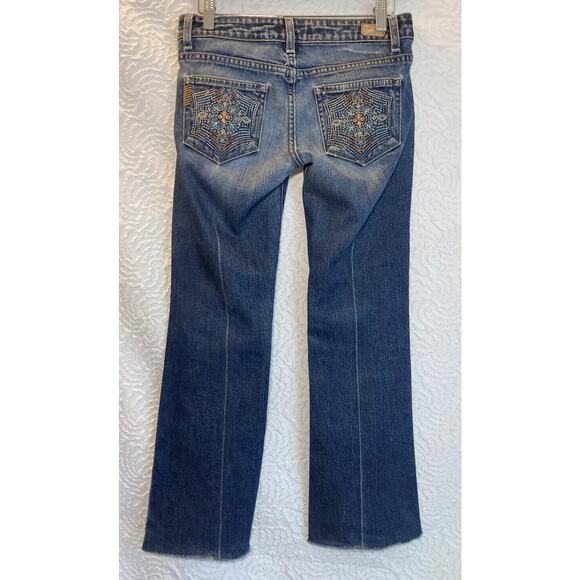 Paige Womens Premium Denim Laurel Canyon Jeans Embroidered Pockets Size 26 - Picture 2 of 14